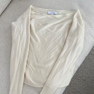 Intermix Cashmere off the shoulder sweater